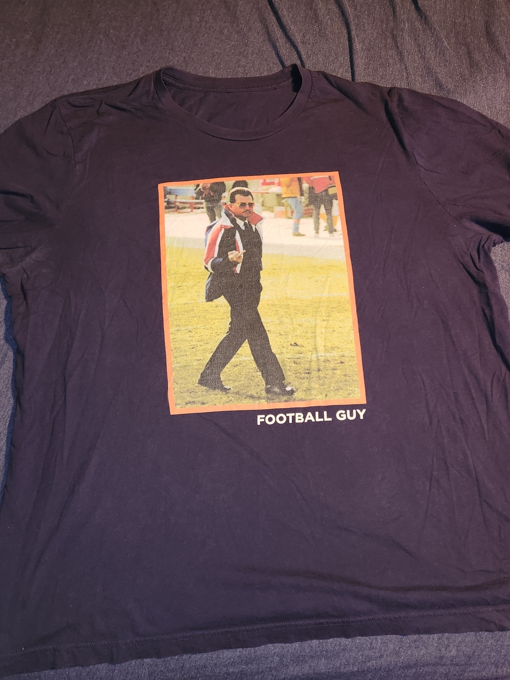 Football Guy Graphic T-Shirt - Black